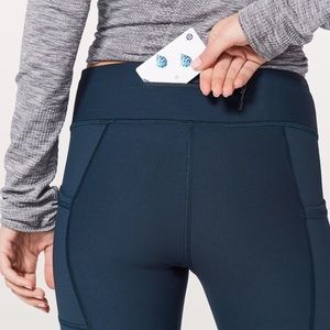 Lululemon Tight Stuff Tight II in True Navy.
